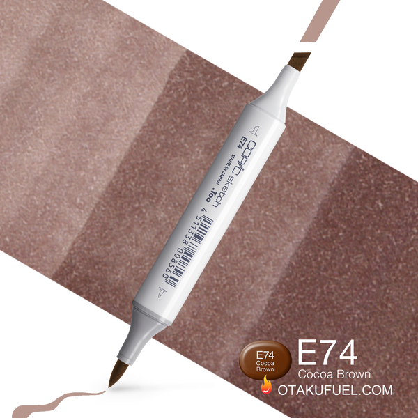 Copic Sketch E74 Cocoa Brown Marker <inline style="float: right; margin-right: 10px; background-color: rgb(202, 103, 84);">&nbsp;&nbsp;&nbsp;&nbsp;&nbsp;&nbsp; </inline>