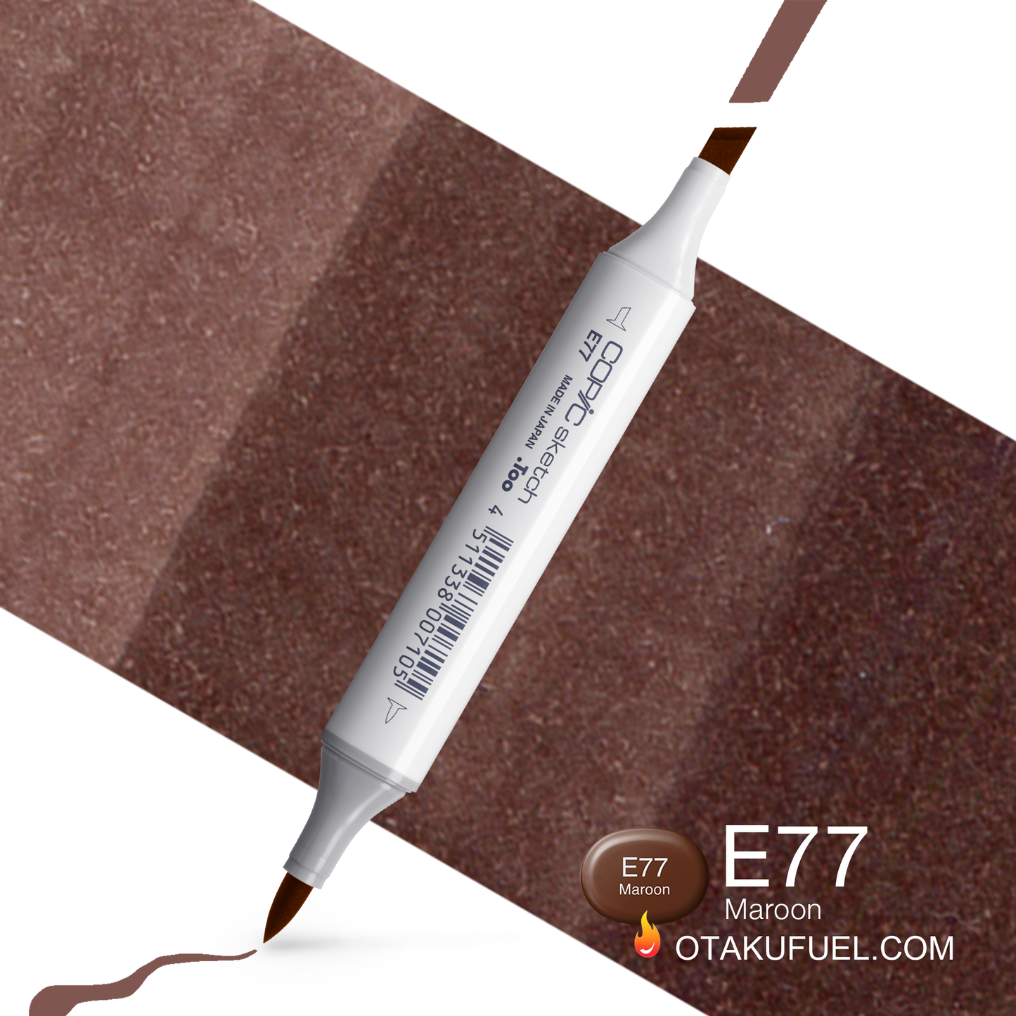 Copic Sketch E77 Maroon Marker <inline style="float: right; margin-right: 10px; background-color: rgb(128, 97, 79);">&nbsp;&nbsp;&nbsp;&nbsp;&nbsp;&nbsp; </inline>