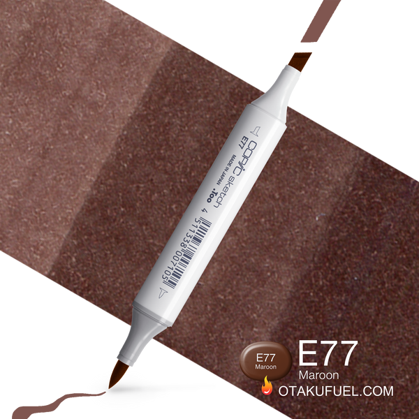 Copic Sketch E77 Maroon Marker <inline style="float: right; margin-right: 10px; background-color: rgb(128, 97, 79);">&nbsp;&nbsp;&nbsp;&nbsp;&nbsp;&nbsp; </inline>