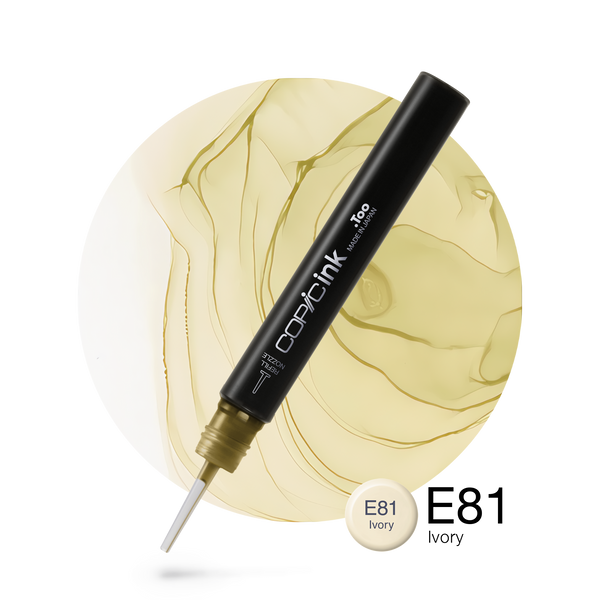 Copic Ink Refill E81 Ivory <inline style="float: right; margin-right: 10px; background-color: rgb(235, 222, 180);">&nbsp;&nbsp;&nbsp;&nbsp;&nbsp;&nbsp; </inline>