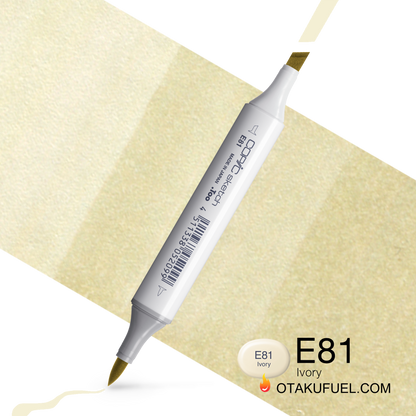 Copic Sketch E81 Ivory Marker <inline style="float: right; margin-right: 10px; background-color: rgb(235, 222, 180);">&nbsp;&nbsp;&nbsp;&nbsp;&nbsp;&nbsp; </inline>