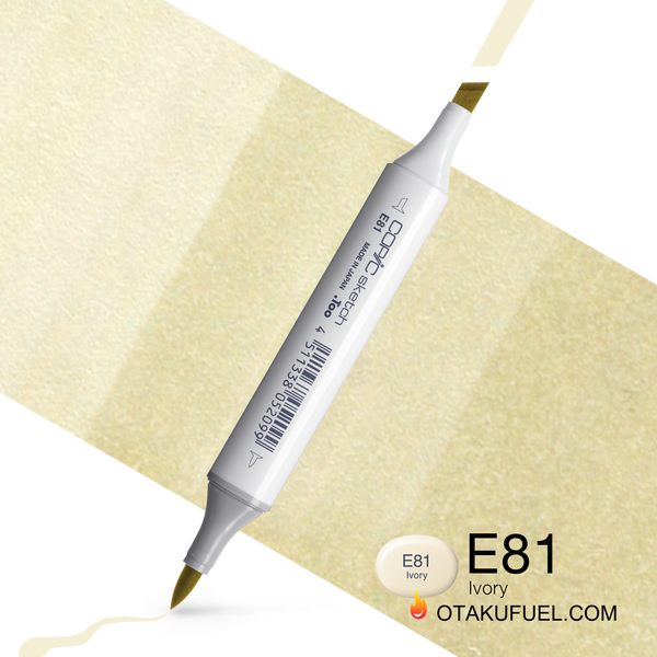 Copic Sketch E81 Ivory Marker <inline style="float: right; margin-right: 10px; background-color: rgb(235, 222, 180);">&nbsp;&nbsp;&nbsp;&nbsp;&nbsp;&nbsp; </inline>