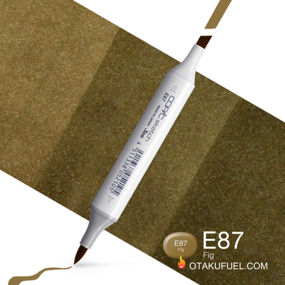 Copic Sketch E87 Fig Marker <inline style="float: right; margin-right: 10px; background-color: rgb(93, 79, 62);">&nbsp;&nbsp;&nbsp;&nbsp;&nbsp;&nbsp; </inline>
