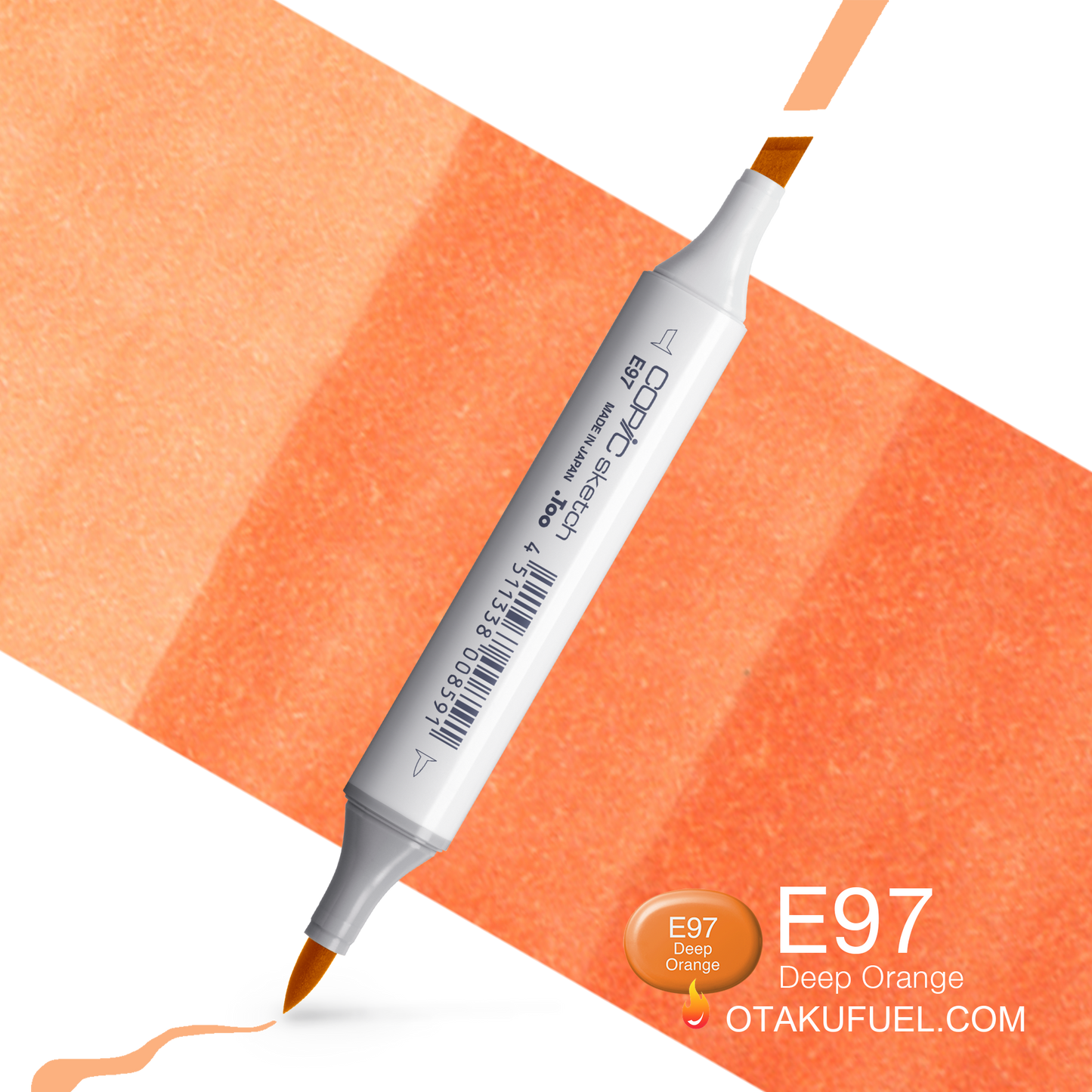 Copic Sketch E97 Deep Orange Marker <inline style="float: right; margin-right: 10px; background-color: rgb(242, 111, 33);">&nbsp;&nbsp;&nbsp;&nbsp;&nbsp;&nbsp; </inline>