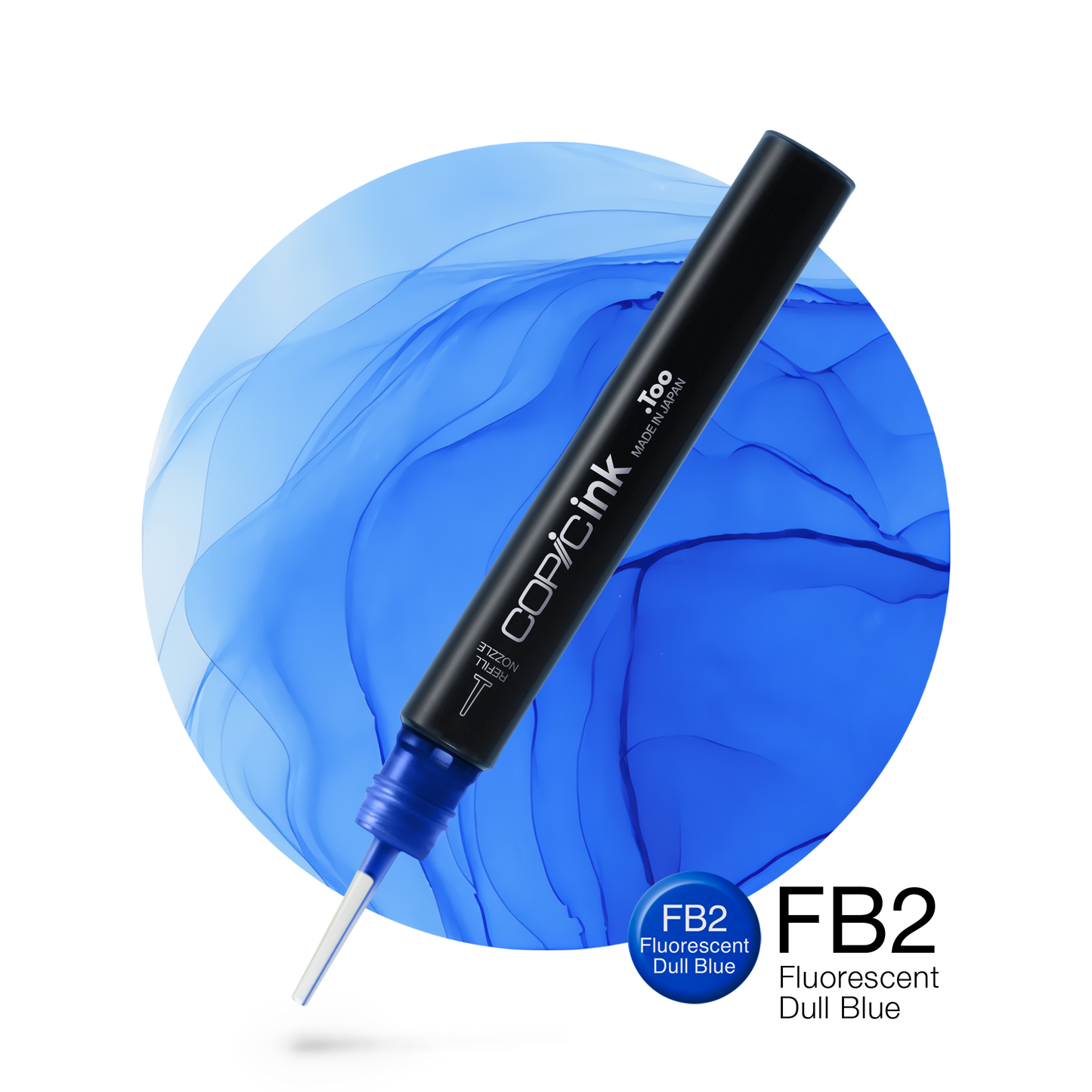 Copic Ink Refill FB2 Fluorescent Dull Blue <inline style="float: right; margin-right: 10px; background-color: rgb(36, 131, 185);">&nbsp;&nbsp;&nbsp;&nbsp;&nbsp;&nbsp; </inline>