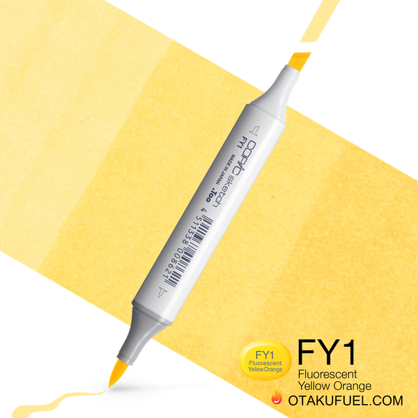 Copic Sketch FY1 Fluorescent Yellow Orange Marker <inline style="float: right; margin-right: 10px; background-color: rgb(255,246,153);">&nbsp;&nbsp;&nbsp;&nbsp;&nbsp;&nbsp; </inline>