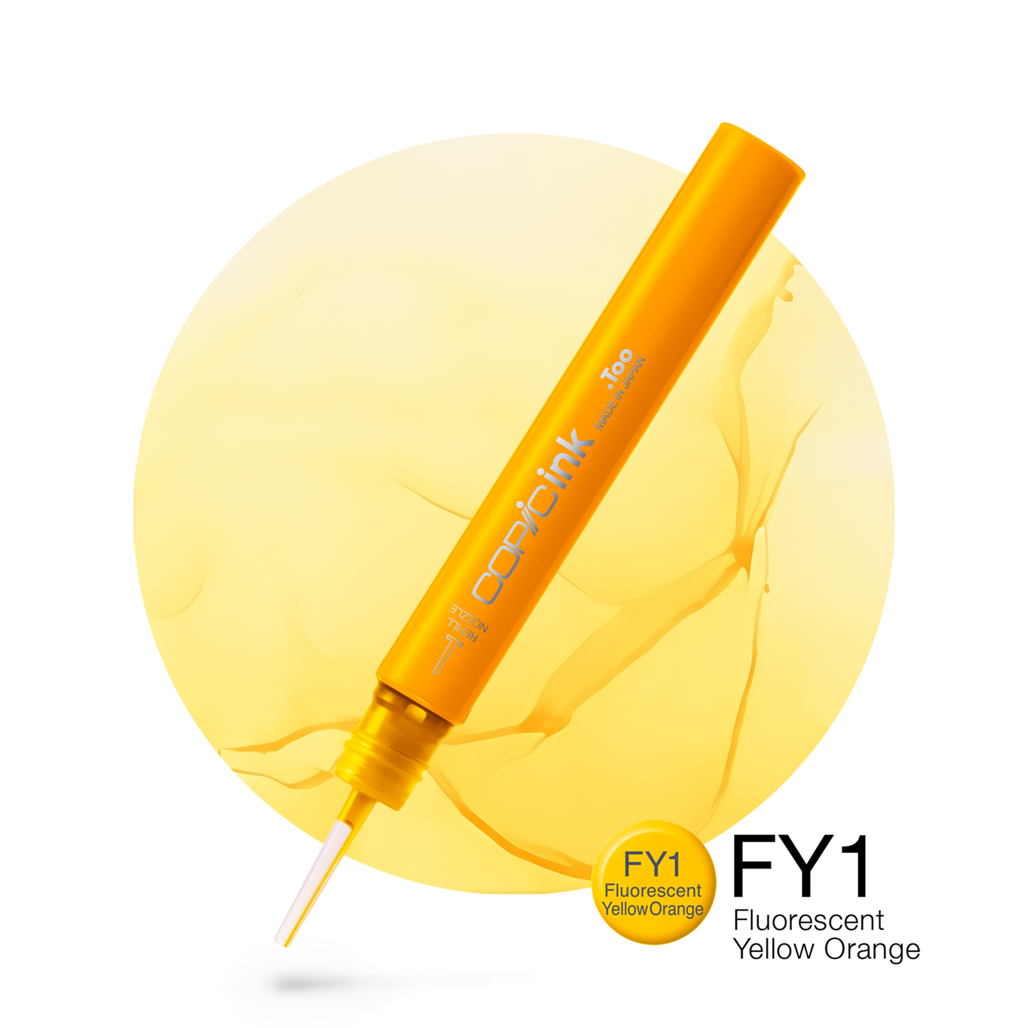 Copic Ink Refill FY1 Florescent Yellow Orange <inline style="float: right; margin-right: 10px; background-color: rgb(255,246,153);">&nbsp;&nbsp;&nbsp;&nbsp;&nbsp;&nbsp; </inline>