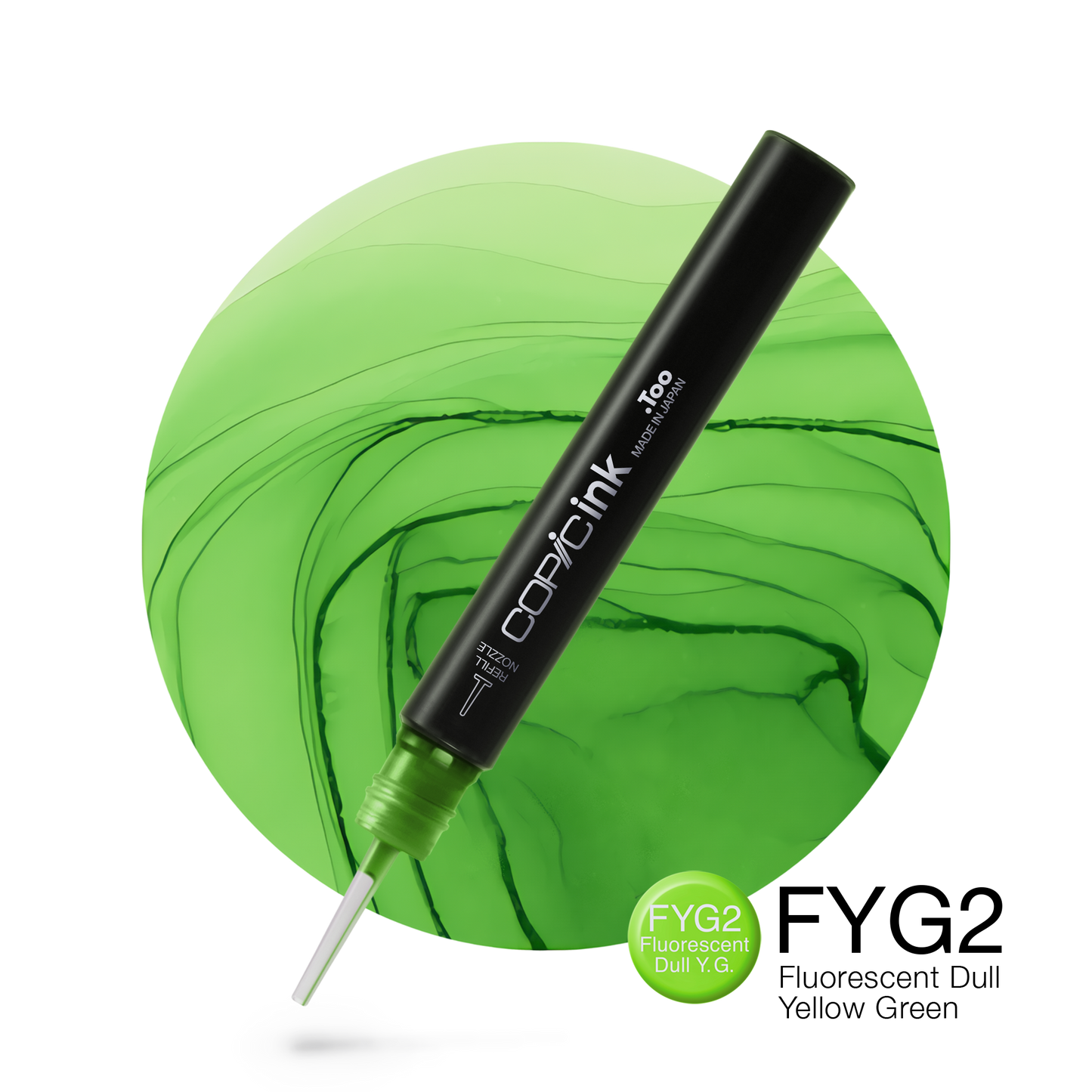 Copic Ink Refill FYG2 Fluorescent Dull Yellow Green <inline style="float: right; margin-right: 10px; background-color: rgb(160, 204, 67);">&nbsp;&nbsp;&nbsp;&nbsp;&nbsp;&nbsp; </inline>