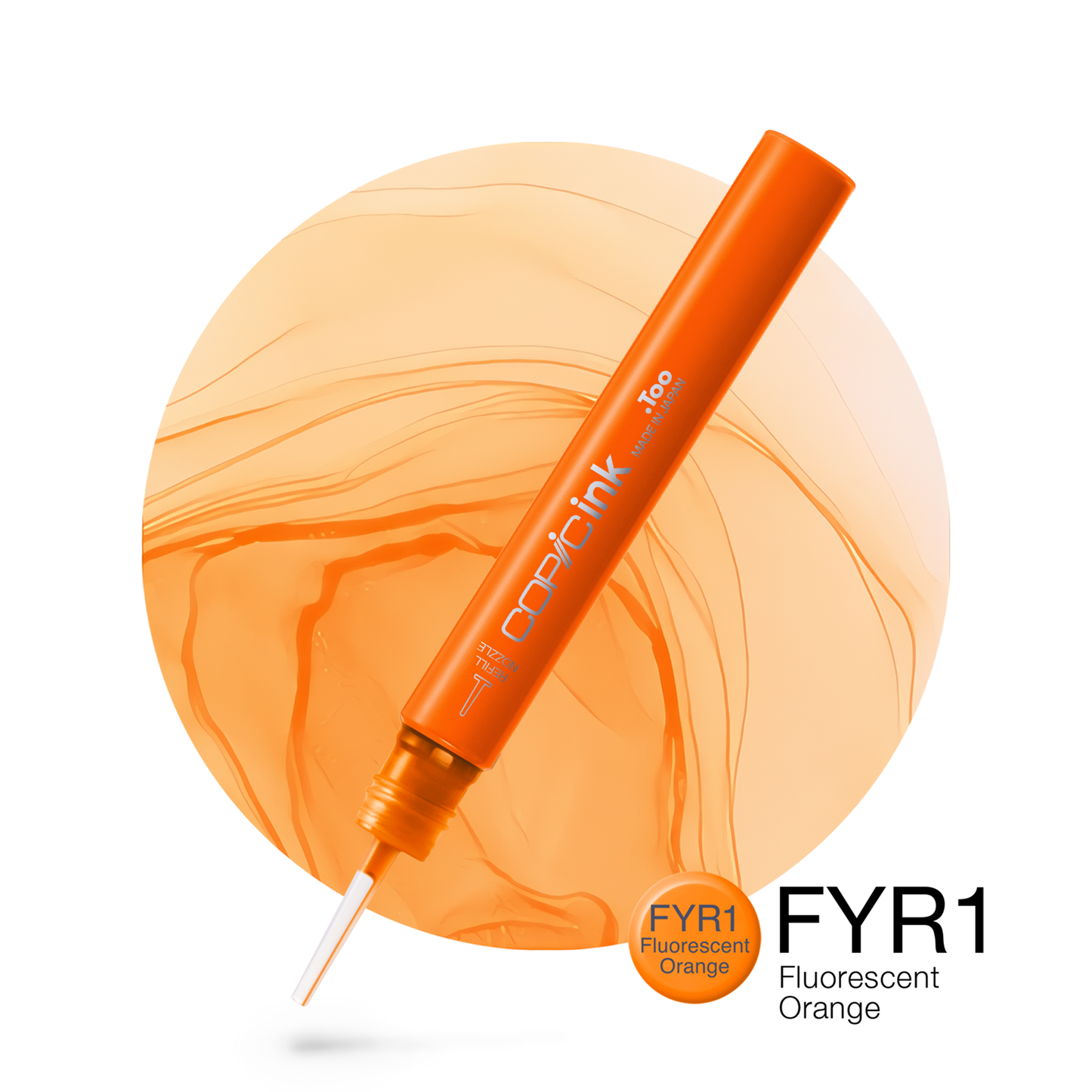 Copic Ink Refill FYR1 Fluorescent Orange <inline style="float: right; margin-right: 10px; background-color: rgb(242, 111, 33);">&nbsp;&nbsp;&nbsp;&nbsp;&nbsp;&nbsp; </inline>