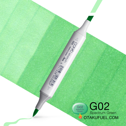 Copic Sketch G02 Spectrum Green Marker <inline style="float: right; margin-right: 10px; background-color: rgb(207, 232, 211);">&nbsp;&nbsp;&nbsp;&nbsp;&nbsp;&nbsp; </inline>