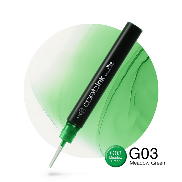 Copic Ink Refill G03 Meadow Green <inline style="float: right; margin-right: 10px; background-color: rgb(147, 205, 181);">&nbsp;&nbsp;&nbsp;&nbsp;&nbsp;&nbsp; </inline>