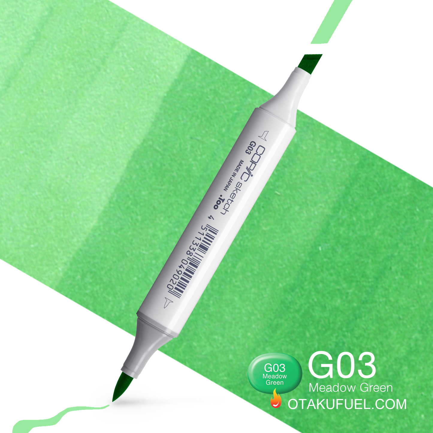 Copic Sketch G03 Meadow Green Marker <inline style="float: right; margin-right: 10px; background-color: rgb(147, 205, 181);">&nbsp;&nbsp;&nbsp;&nbsp;&nbsp;&nbsp; </inline>