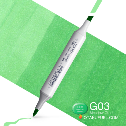 Copic Sketch G03 Meadow Green Marker <inline style="float: right; margin-right: 10px; background-color: rgb(147, 205, 181);">&nbsp;&nbsp;&nbsp;&nbsp;&nbsp;&nbsp; </inline>