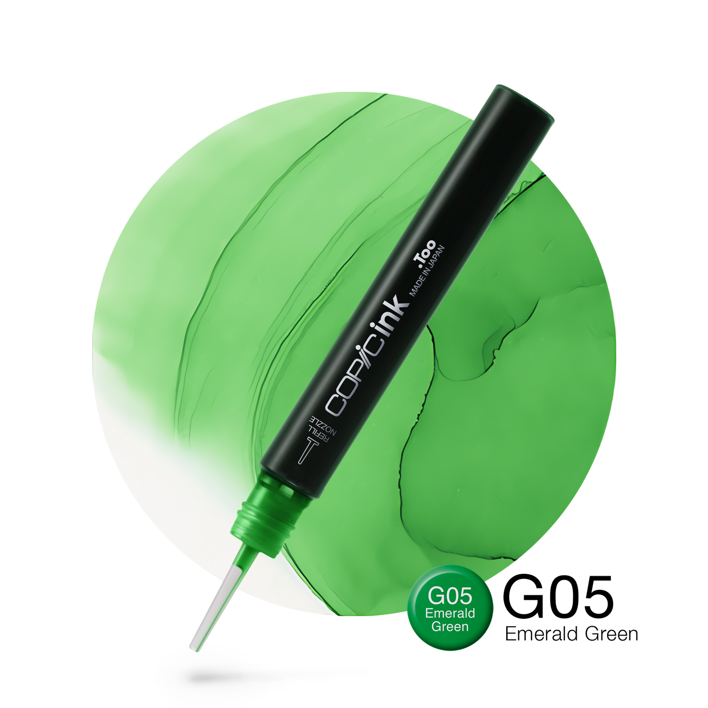 Copic Ink Refill G05 Emerald Green <inline style="float: right; margin-right: 10px; background-color: rgb(105, 192, 123);">&nbsp;&nbsp;&nbsp;&nbsp;&nbsp;&nbsp; </inline>