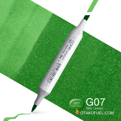 Copic Sketch G07 Nile Green Marker <inline style="float: right; margin-right: 10px; background-color: rgb(123, 197, 120);">&nbsp;&nbsp;&nbsp;&nbsp;&nbsp;&nbsp; </inline>