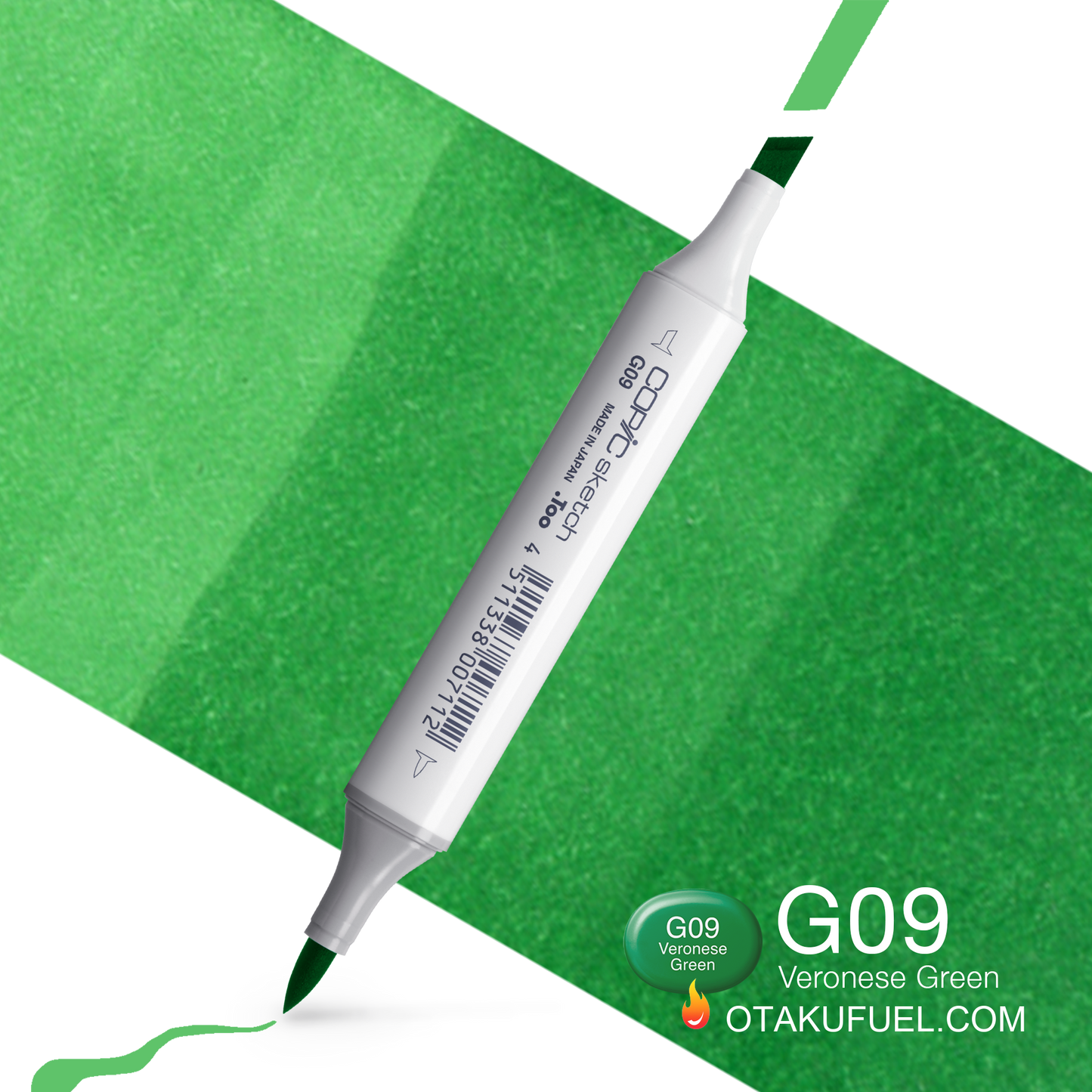 Copic Sketch G09 Veronese Green Marker <inline style="float: right; margin-right: 10px; background-color: rgb(113, 186, 101);">&nbsp;&nbsp;&nbsp;&nbsp;&nbsp;&nbsp; </inline>