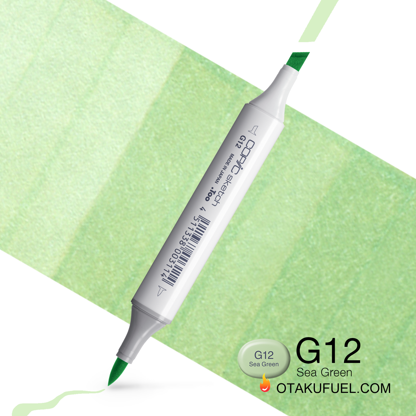 Copic Sketch G12 Sea Green Marker <inline style="float: right; margin-right: 10px; background-color: rgb(206, 228, 189);">&nbsp;&nbsp;&nbsp;&nbsp;&nbsp;&nbsp; </inline>