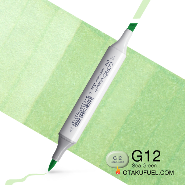 Copic Sketch G12 Sea Green Marker <inline style="float: right; margin-right: 10px; background-color: rgb(206, 228, 189);">&nbsp;&nbsp;&nbsp;&nbsp;&nbsp;&nbsp; </inline>