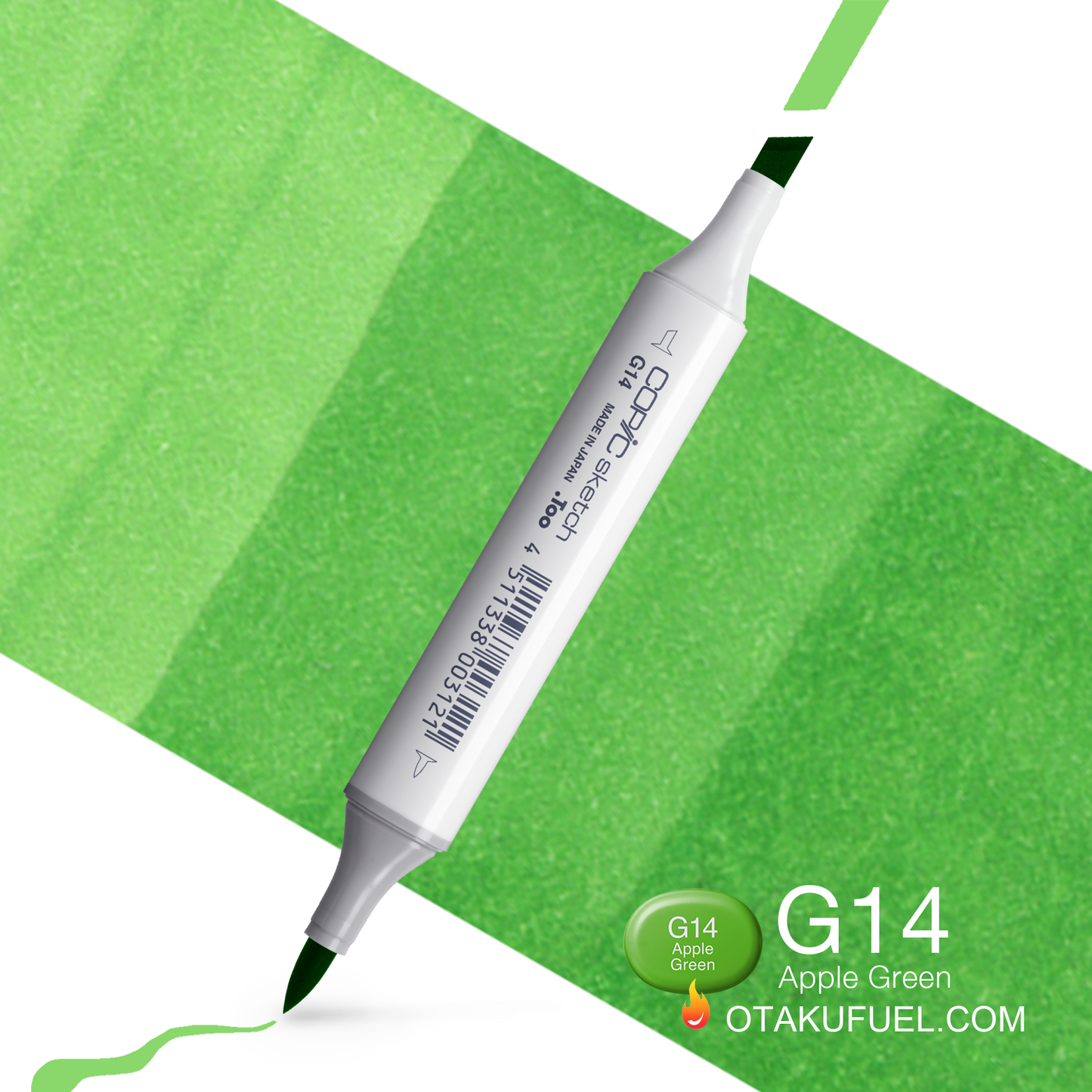 Copic Sketch G14 Apple Green Marker <inline style="float: right; margin-right: 10px; background-color: rgb(151, 207, 144);">&nbsp;&nbsp;&nbsp;&nbsp;&nbsp;&nbsp; </inline>