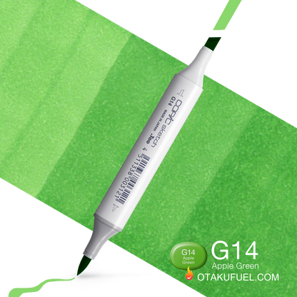 Copic Sketch G14 Apple Green Marker <inline style="float: right; margin-right: 10px; background-color: rgb(151, 207, 144);">&nbsp;&nbsp;&nbsp;&nbsp;&nbsp;&nbsp; </inline>