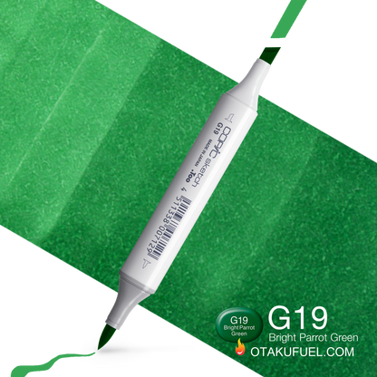 Copic Sketch G19 Bright Parrot Green Marker <inline style="float: right; margin-right: 10px; background-color: rgb(49, 174, 128);">&nbsp;&nbsp;&nbsp;&nbsp;&nbsp;&nbsp; </inline>