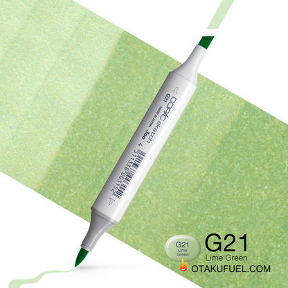 Copic Sketch G21 Lime Green Marker <inline style="float: right; margin-right: 10px; background-color: rgb(196, 228, 205);">&nbsp;&nbsp;&nbsp;&nbsp;&nbsp;&nbsp; </inline>