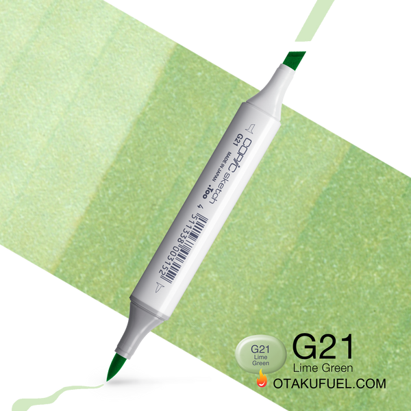 Copic Sketch G21 Lime Green Marker <inline style="float: right; margin-right: 10px; background-color: rgb(196, 228, 205);">&nbsp;&nbsp;&nbsp;&nbsp;&nbsp;&nbsp; </inline>