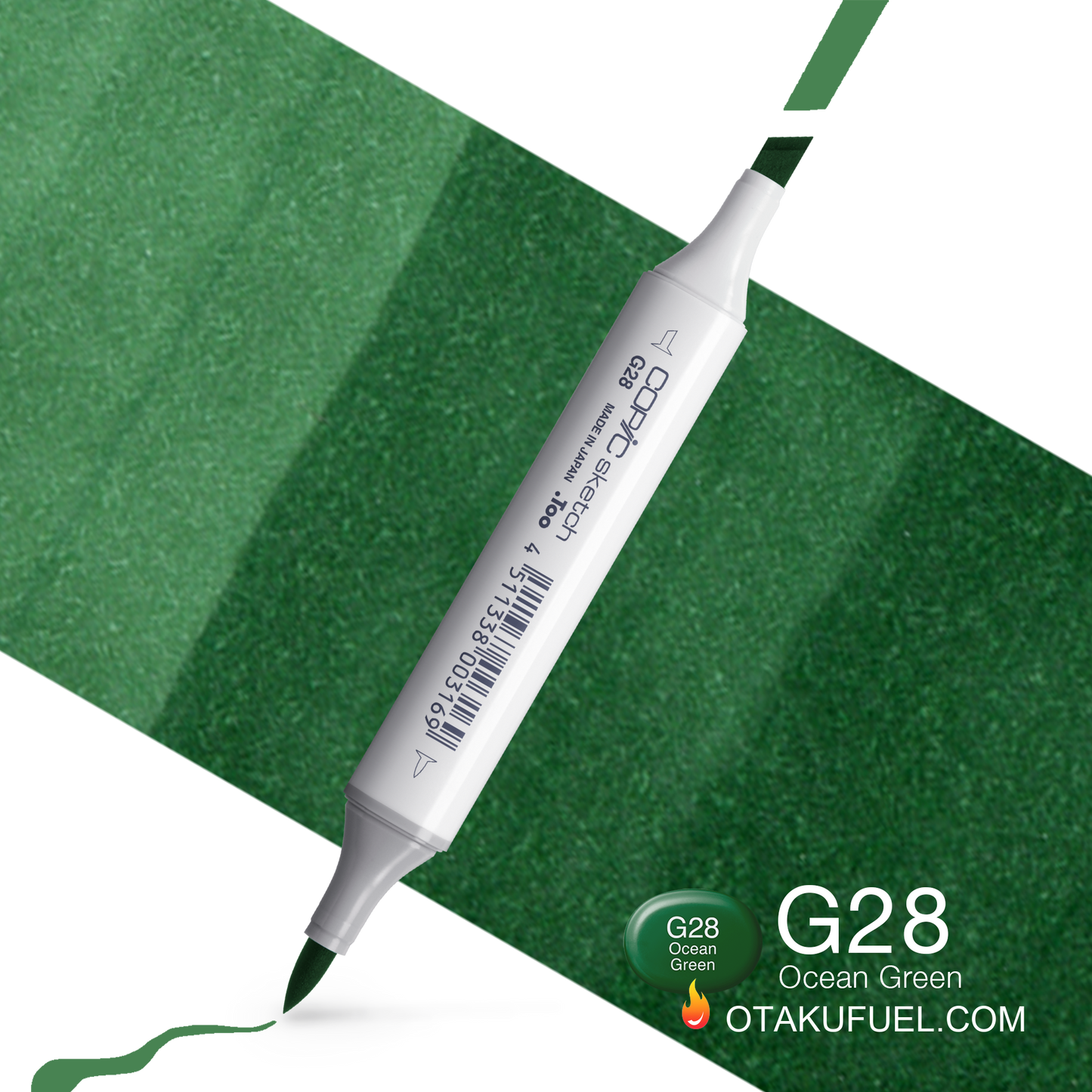 Copic Sketch G28 Ocean Green Marker <inline style="float: right; margin-right: 10px; background-color: rgb(17, 148, 98);">&nbsp;&nbsp;&nbsp;&nbsp;&nbsp;&nbsp; </inline>