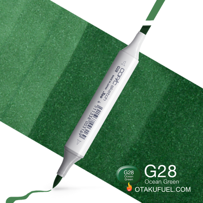 Copic Sketch G28 Ocean Green Marker <inline style="float: right; margin-right: 10px; background-color: rgb(17, 148, 98);">&nbsp;&nbsp;&nbsp;&nbsp;&nbsp;&nbsp; </inline>
