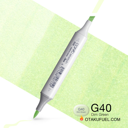 Copic Sketch G40 Dim Green Marker <inline style="float: right; margin-right: 10px; background-color: rgb(226, 240, 216);">&nbsp;&nbsp;&nbsp;&nbsp;&nbsp;&nbsp; </inline>