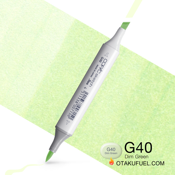 Copic Sketch G40 Dim Green Marker <inline style="float: right; margin-right: 10px; background-color: rgb(226, 240, 216);">&nbsp;&nbsp;&nbsp;&nbsp;&nbsp;&nbsp; </inline>