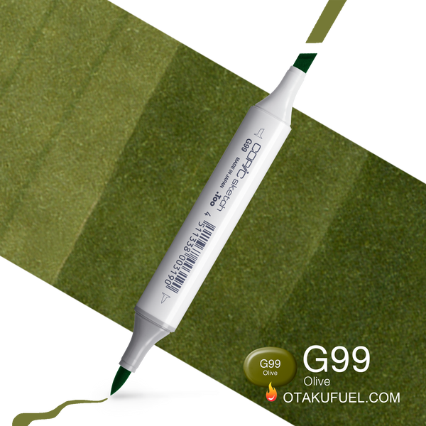 Copic Sketch G99 Olive Marker <inline style="float: right; margin-right: 10px; background-color: rgb(95, 126, 58);">&nbsp;&nbsp;&nbsp;&nbsp;&nbsp;&nbsp; </inline>