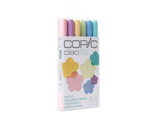 Copic Ciao 6pc Pastel Set Kit - Pastel Colors 6 piece marker set