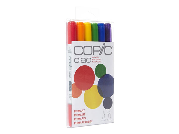 Copic Ciao 6pc Primary Tones Kit - Primary Colors 6 piece marker set