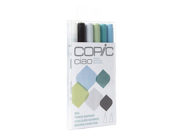 Copic Ciao 6pc Sea Set Kit - Sea Ocean Colors 6 piece marker set