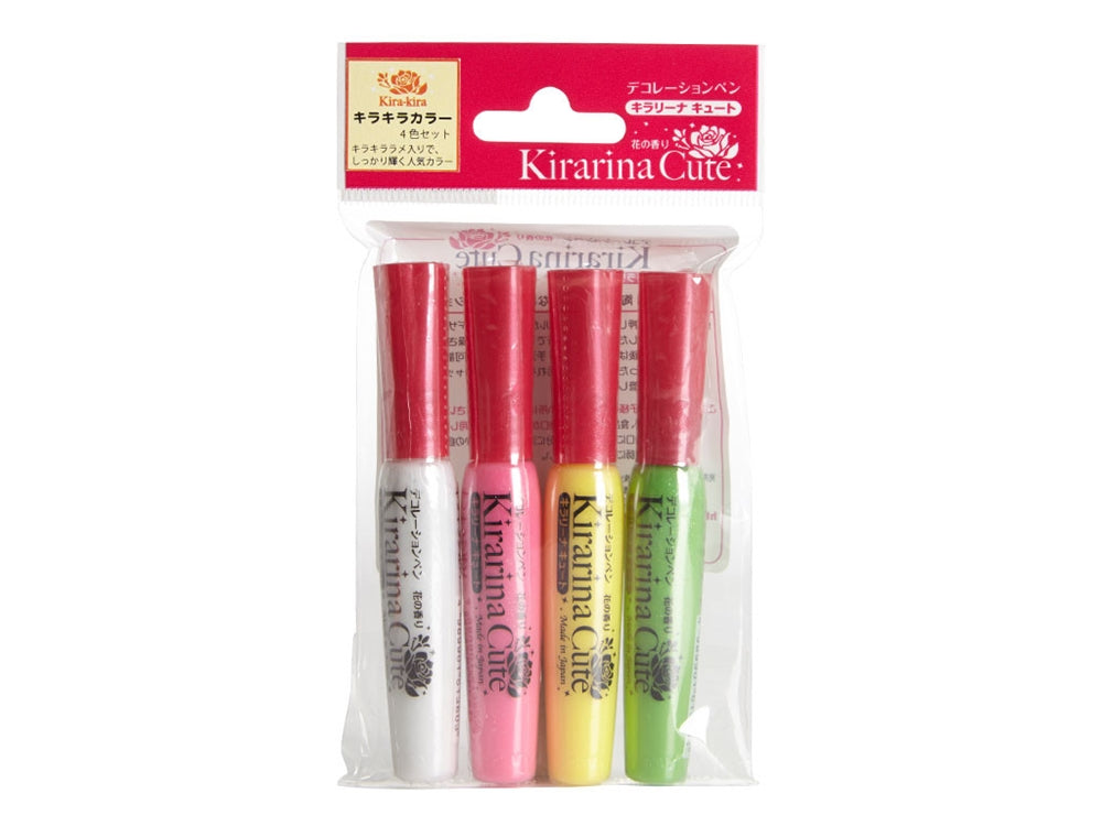 .Kirarina Cute 4pc Kira-kira Scented Pen Set