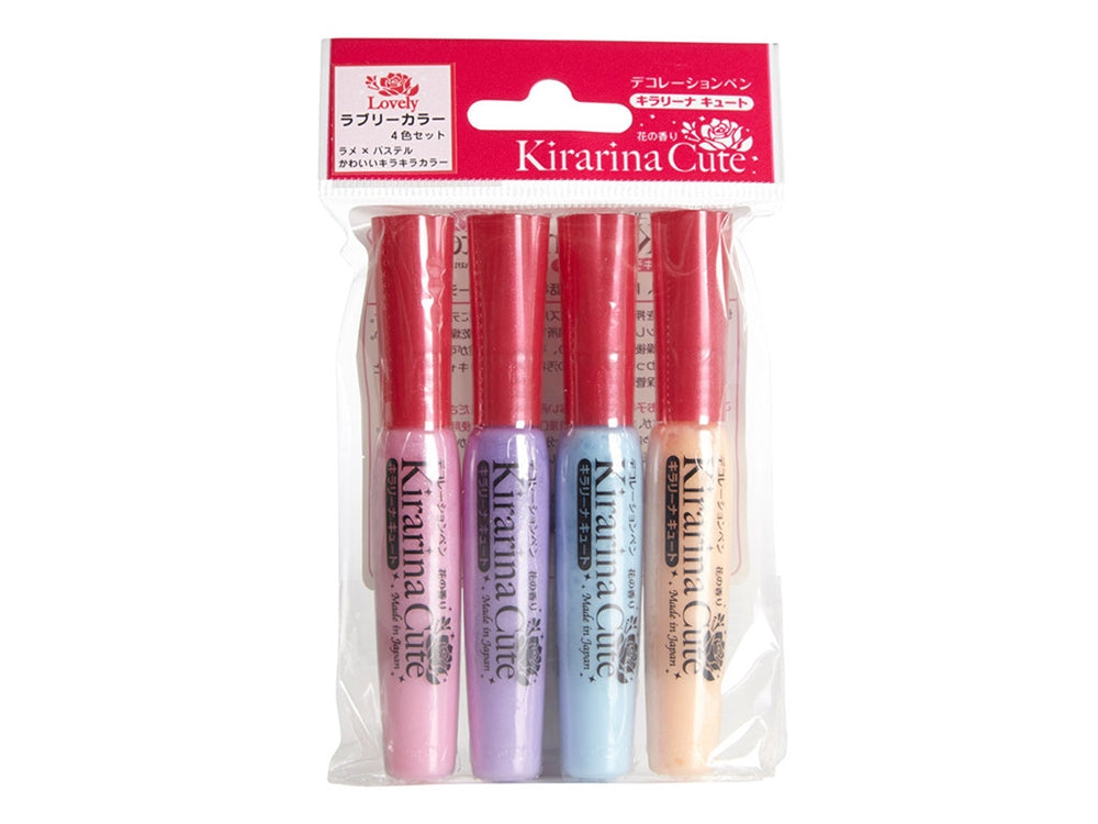 .Kirarina Cute 4pc Lovely Scented Pen Set