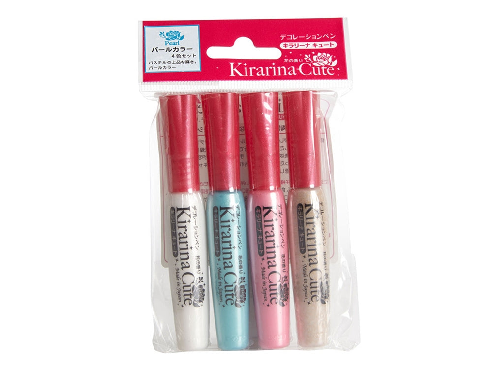 .Kirarina Cute 4pc Pearl Scented Pen Set