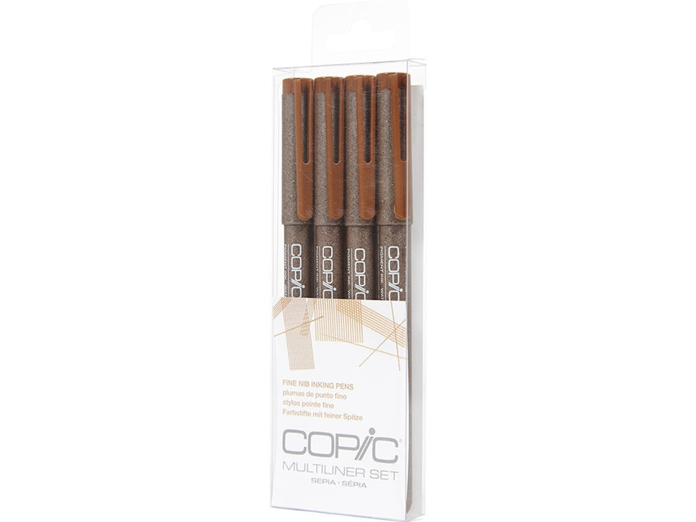 Copic Multiliner Inking Pens 4 Piece Sepia Set [SEPIA]