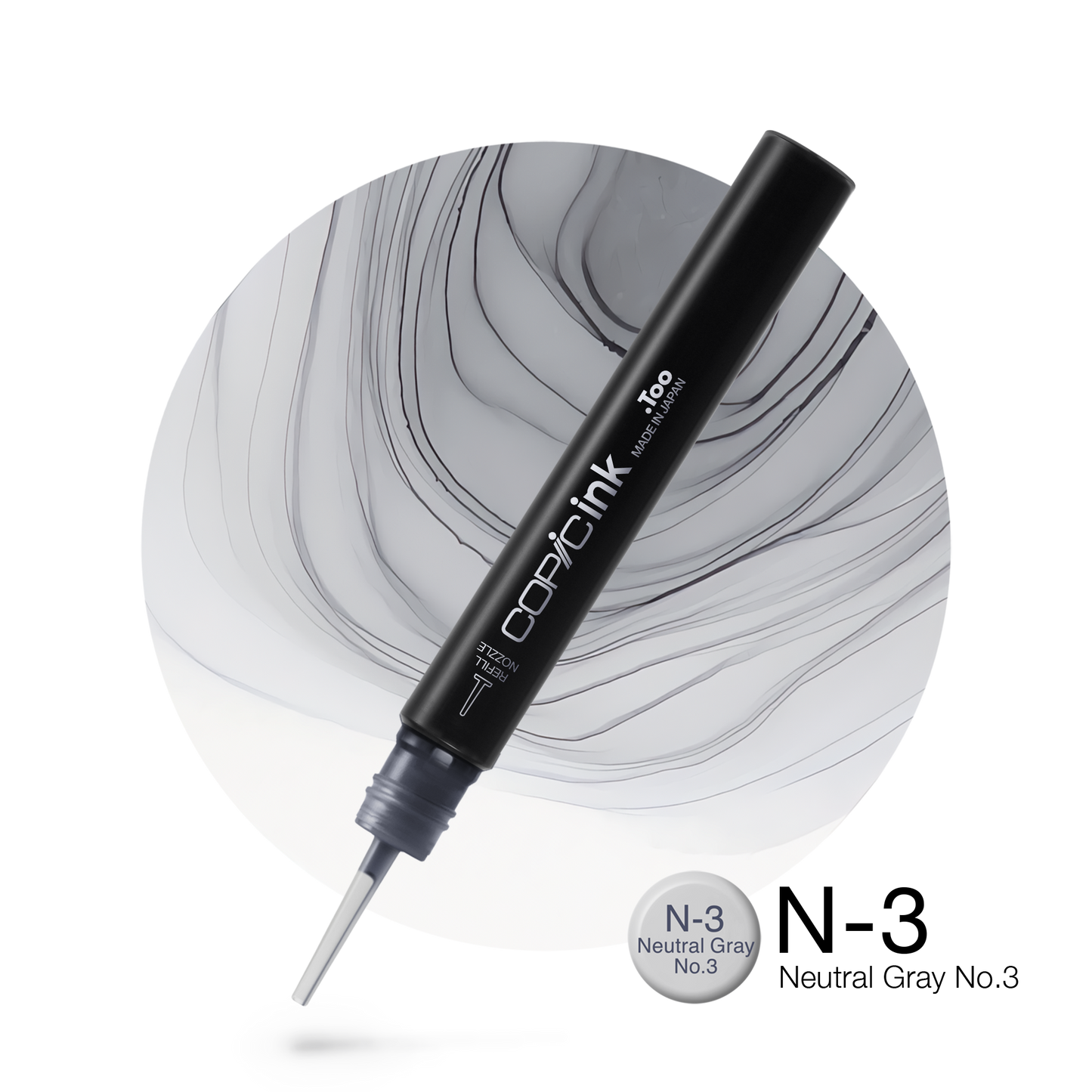 Copic Ink Refill N3 Neutral Gray No. 3 <inline style="float: right; margin-right: 10px; background-color: rgb(217, 218, 222);">&nbsp;&nbsp;&nbsp;&nbsp;&nbsp;&nbsp; </inline>