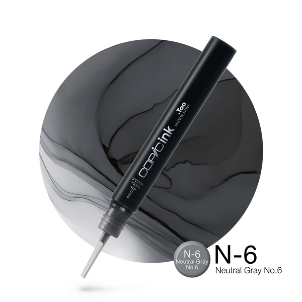 Copic Ink Refill N6 Neutral Gray No. 6 <inline style="float: right; margin-right: 10px; background-color: rgb(165, 169, 172);">&nbsp;&nbsp;&nbsp;&nbsp;&nbsp;&nbsp; </inline>