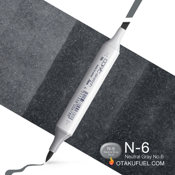 Copic Sketch N6 Neutral Gray No. 6 Marker <inline style="float: right; margin-right: 10px; background-color: rgb(148, 149, 151);">&nbsp;&nbsp;&nbsp;&nbsp;&nbsp;&nbsp; </inline>