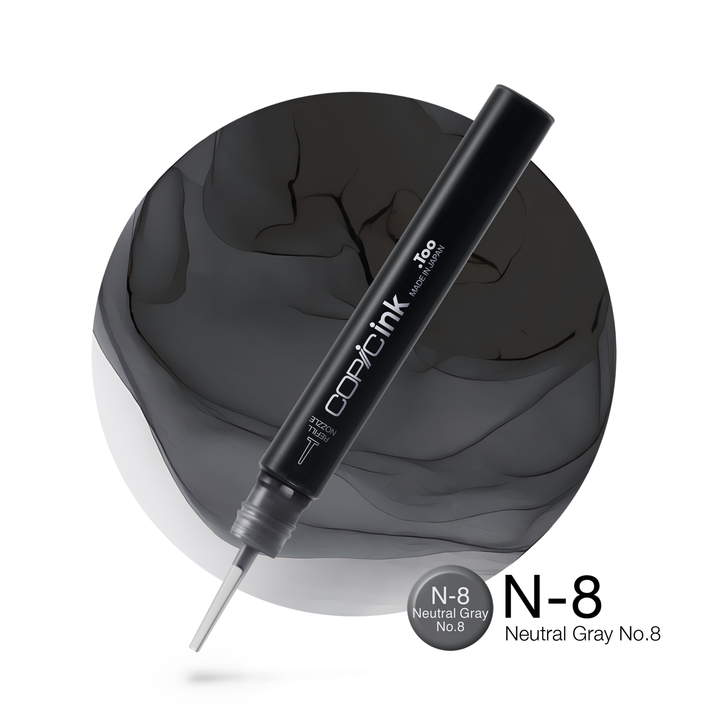 Copic Ink Refill N8 Neutral Gray No. 8 <inline style="float: right; margin-right: 10px; background-color: rgb(118, 121, 126);">&nbsp;&nbsp;&nbsp;&nbsp;&nbsp;&nbsp; </inline>
