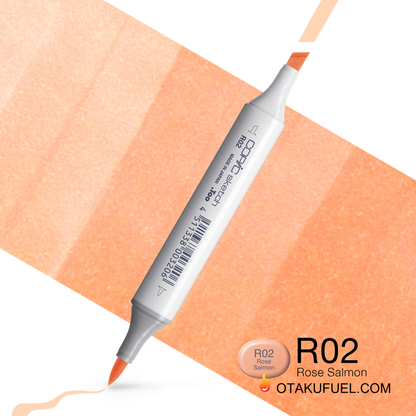 Copic Sketch R02 Rose Salmon Marker <inline style="float: right; margin-right: 10px; background-color: rgb(253, 211, 199);">&nbsp;&nbsp;&nbsp;&nbsp;&nbsp;&nbsp; </inline>