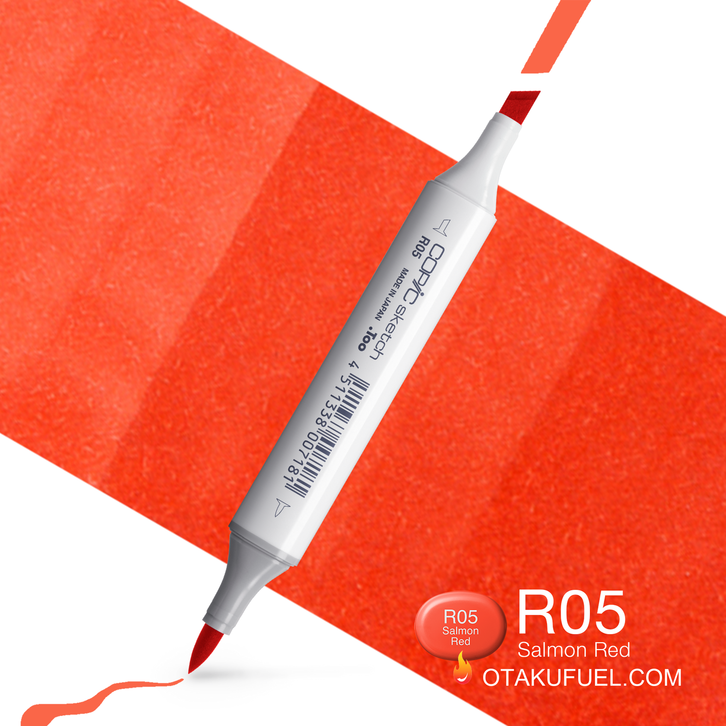 Copic Sketch R05 Salmon Red Marker <inline style="float: right; margin-right: 10px; background-color: rgb(246, 146, 123);">&nbsp;&nbsp;&nbsp;&nbsp;&nbsp;&nbsp; </inline>