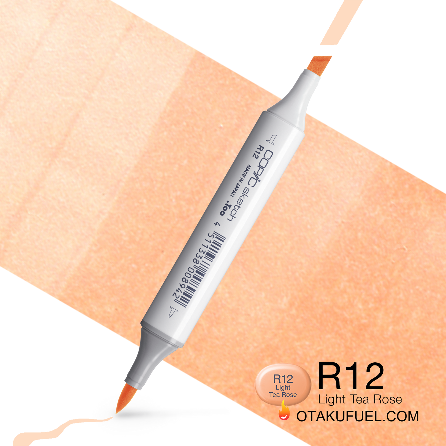 Copic Sketch R12 Light Tea Rose Marker <inline style="float: right; margin-right: 10px; background-color: rgb(253, 209, 184);">&nbsp;&nbsp;&nbsp;&nbsp;&nbsp;&nbsp; </inline>