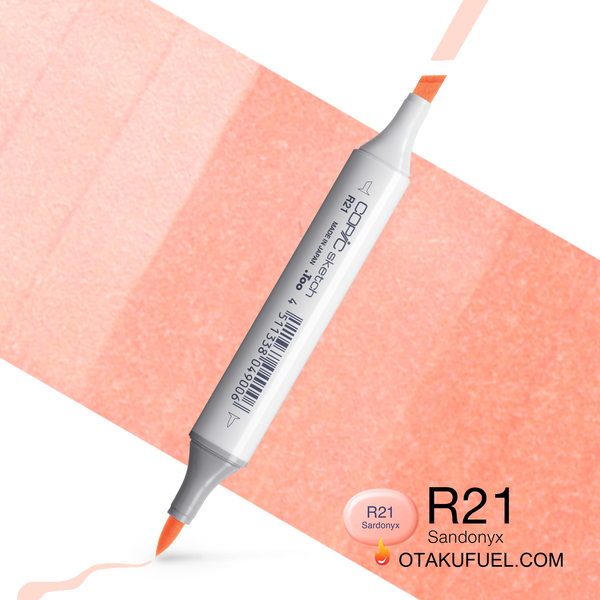 Copic Sketch R21 Sardonyx Marker <inline style="float: right; margin-right: 10px; background-color: rgb(245, 202, 186);">&nbsp;&nbsp;&nbsp;&nbsp;&nbsp;&nbsp; </inline>