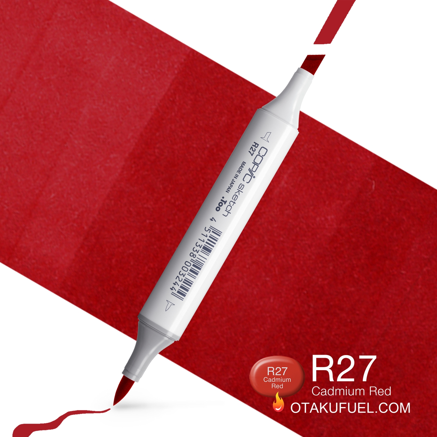 Copic Sketch R27 Cadmium Red Marker <inline style="float: right; margin-right: 10px; background-color: rgb(241, 80, 98);">&nbsp;&nbsp;&nbsp;&nbsp;&nbsp;&nbsp; </inline>