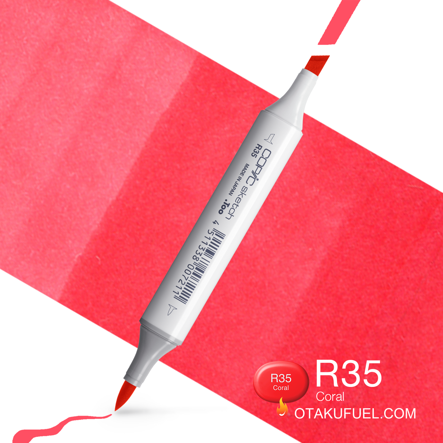 Copic Sketch R35 Coral Marker <inline style="float: right; margin-right: 10px; background-color: rgb(242, 113, 133);">&nbsp;&nbsp;&nbsp;&nbsp;&nbsp;&nbsp; </inline>