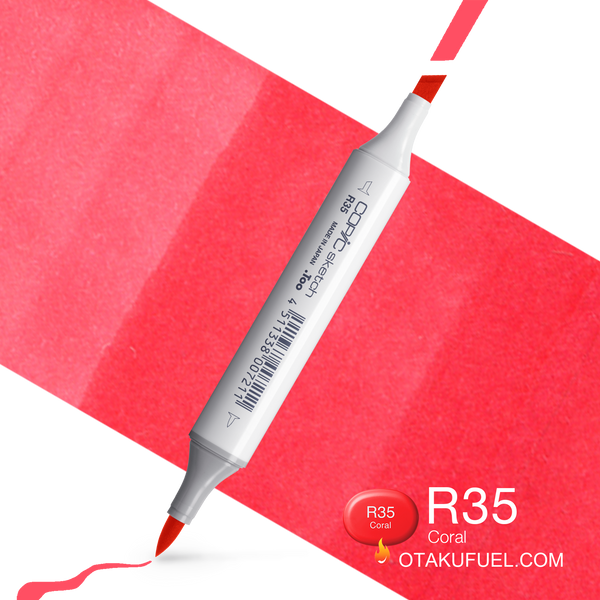 Copic Sketch R35 Coral Marker <inline style="float: right; margin-right: 10px; background-color: rgb(242, 113, 133);">&nbsp;&nbsp;&nbsp;&nbsp;&nbsp;&nbsp; </inline>